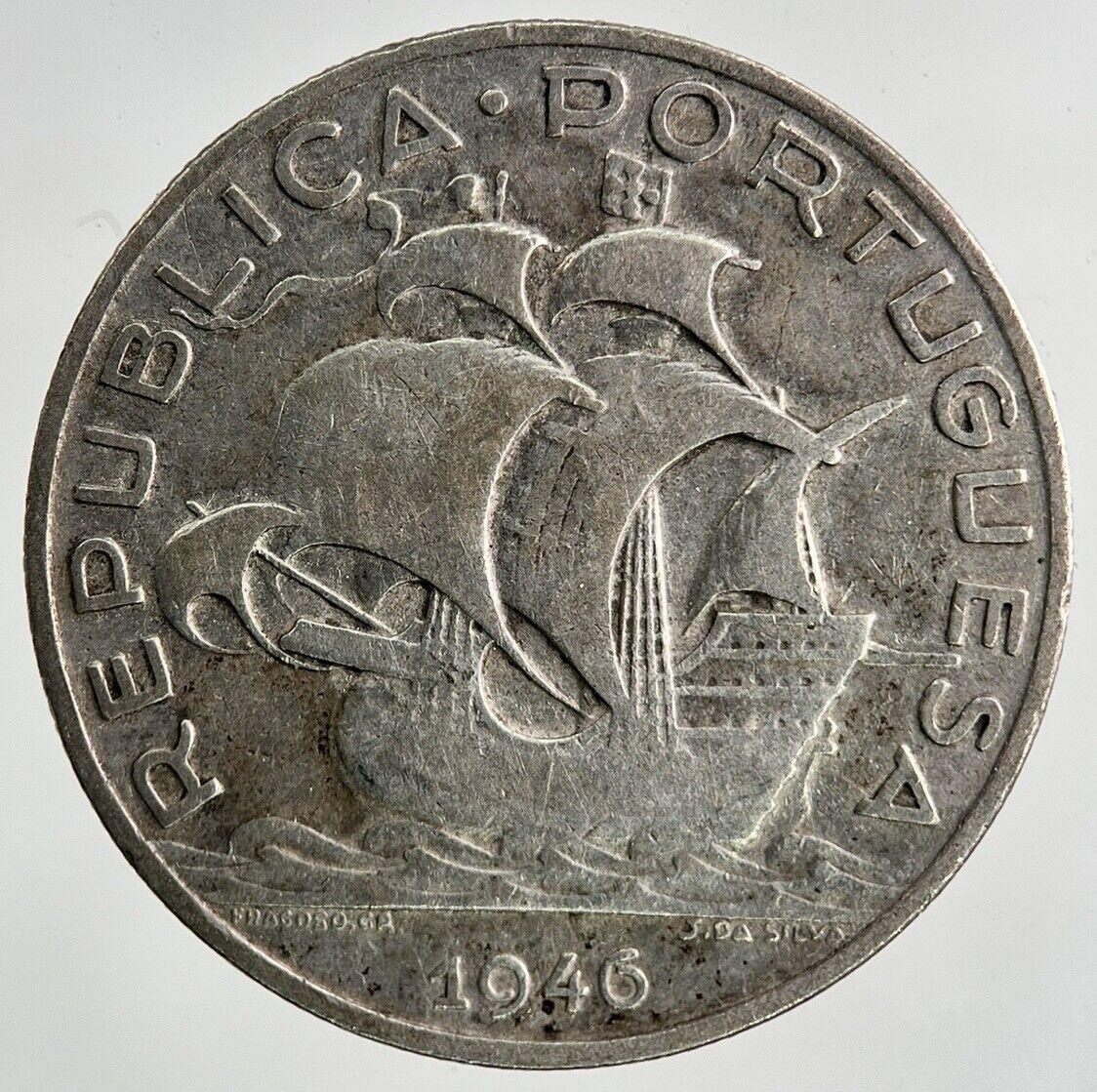 1946 Portugal 5 Escudos Silver Coin | Fine Collectable Grade