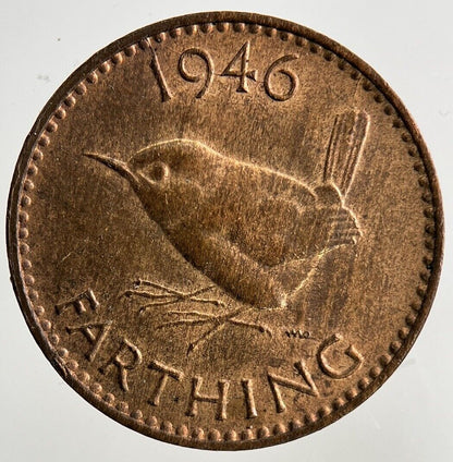 1946 George VI Wren Farthing Coin | Very High Grade