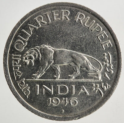 1946 India Quarter 1/4 Rupee Coin | Very High Grade
