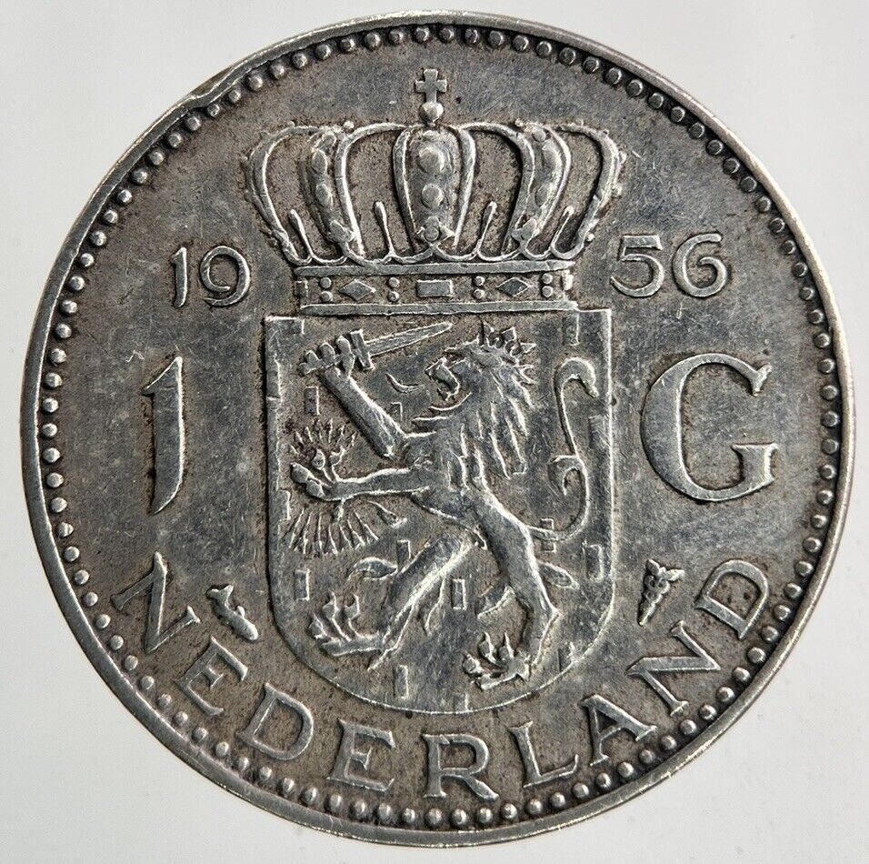 1956 Netherlands 1 Gulden Silver Coin | Fine Collectable Grade