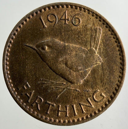 1946 George VI Wren Farthing Coin | Very High Grade