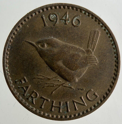 1946 George VI Wren Farthing Coin | Very High Grade
