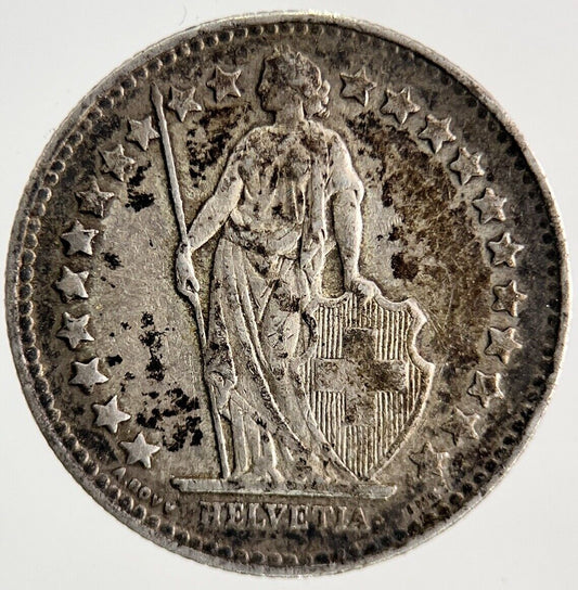 1946 Switzerland Swiss 1/2 Half Franc Silver Coin | Fine Collectable Grade