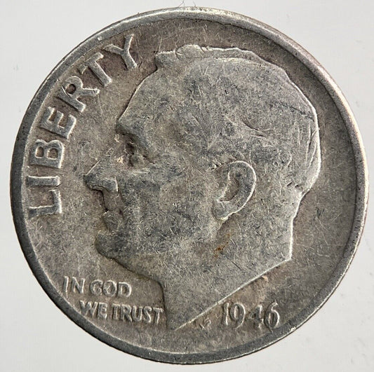 1946 US USA Roosevelt Dime Silver Coin | Fine Collectable Grade