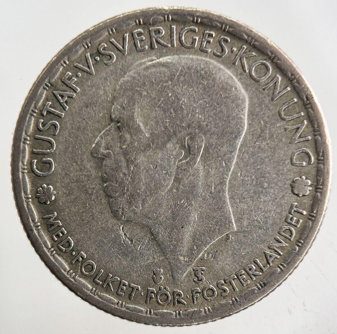 1946 Sweden 1 Krona Silver Coin | Fine Collectable Grade