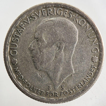 1946 Sweden 1 Krona Silver Coin | Fine Collectable Grade