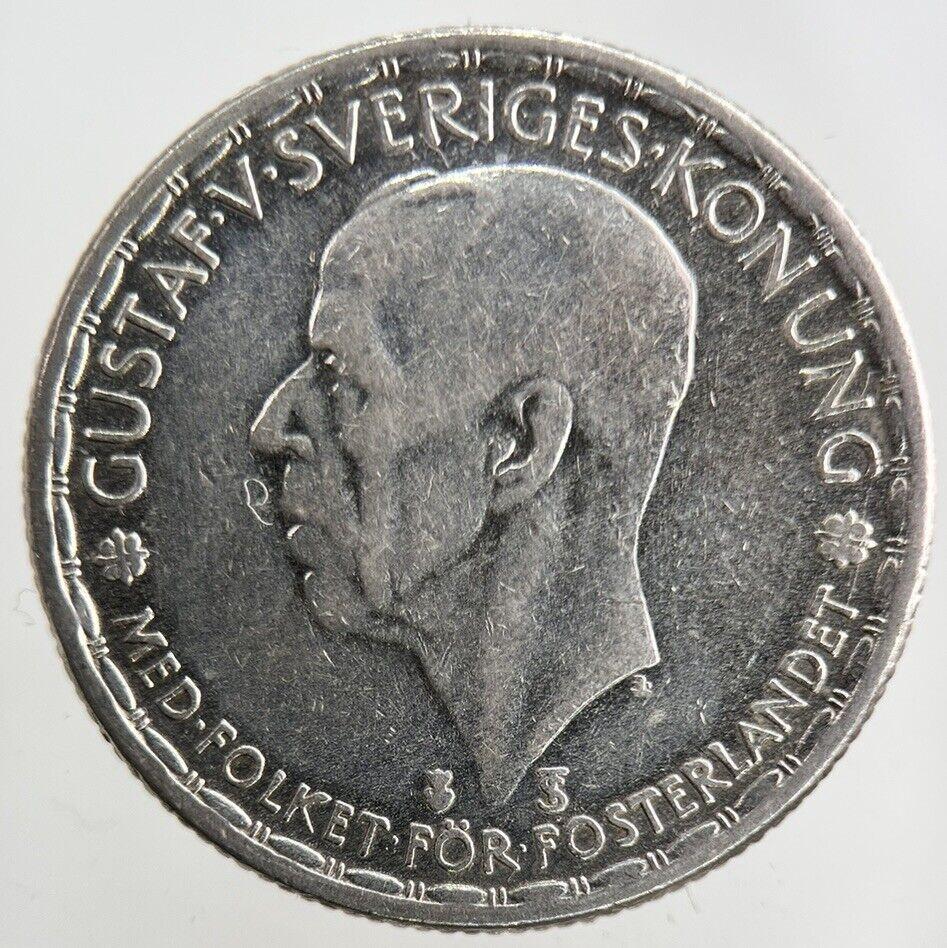 1946 Sweden 1 Krona Silver Coin | Fine Collectable Grade