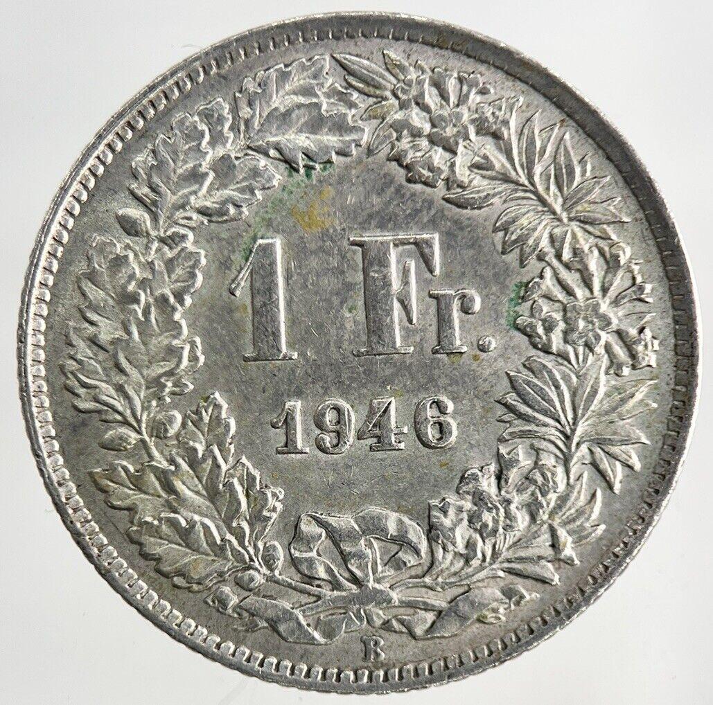 1946 Switzerland Swiss 1 Franc Silver Coin | Very High Grade