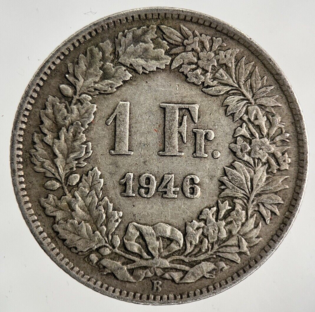 1946 Switzerland Swiss 1 Franc Silver Coin | Fine Collectable Grade