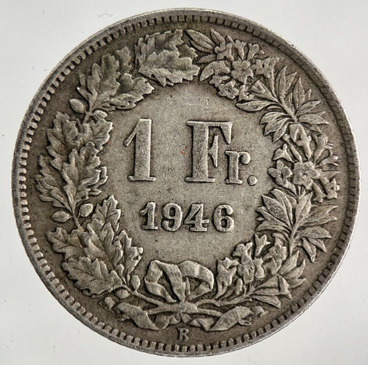 1946 Switzerland Swiss 1 Franc Silver Coin | Fine Collectable Grade