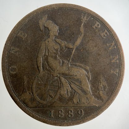 1889 Victoria One Penny Coin | Collectable Grade