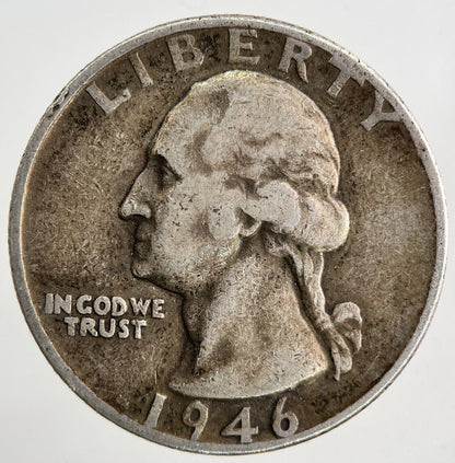 1946 US USA Quarter Dollar Silver Coin | Fine Collectable Grade