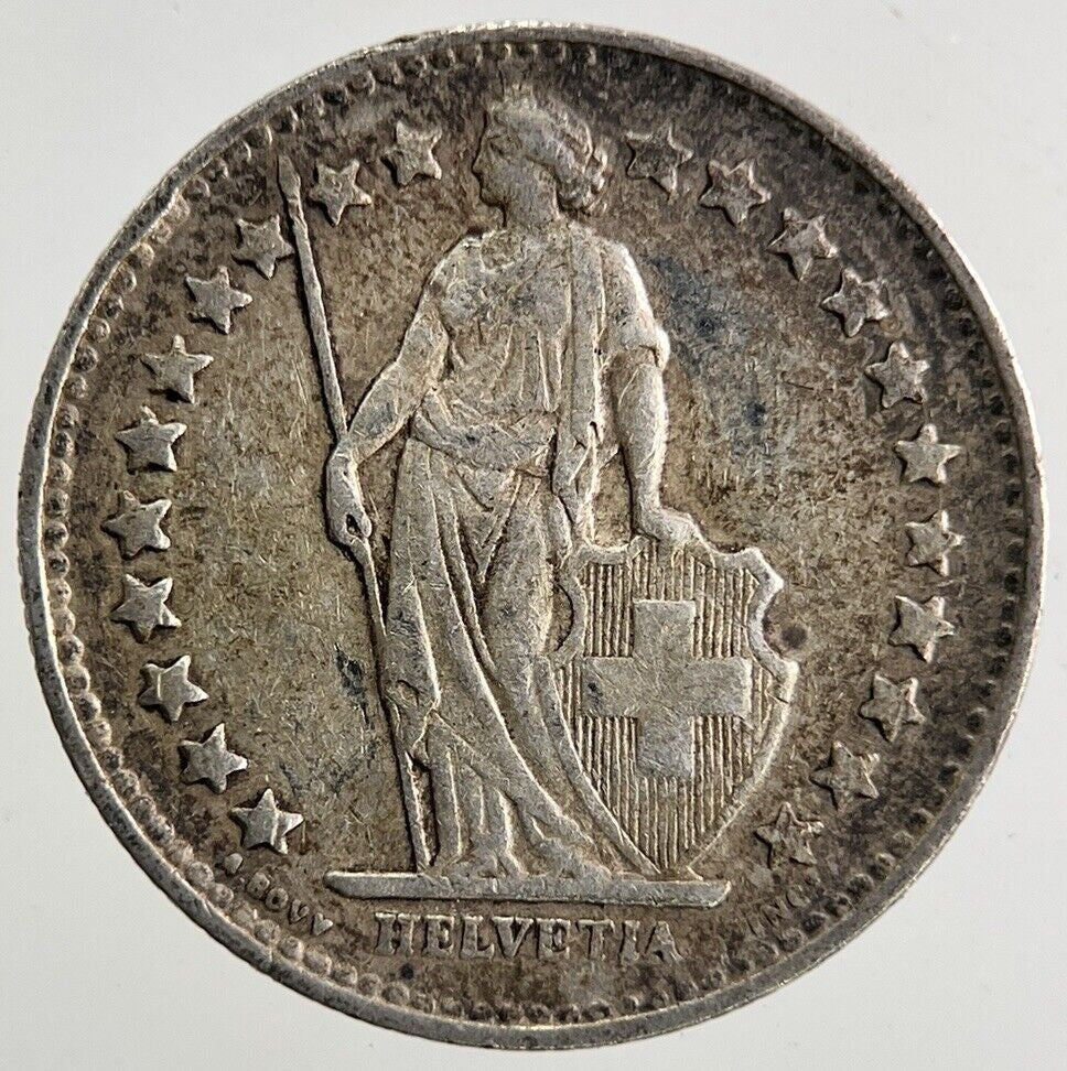 1946 Switzerland Swiss 1/2 Half Franc Silver Coin | Fine Collectable Grade