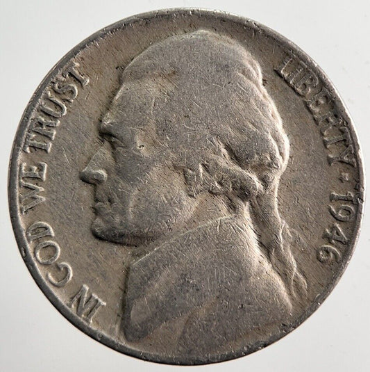 1946 US USA Jefferson Nickel 5 Cents Coin | Fine Collectable Grade