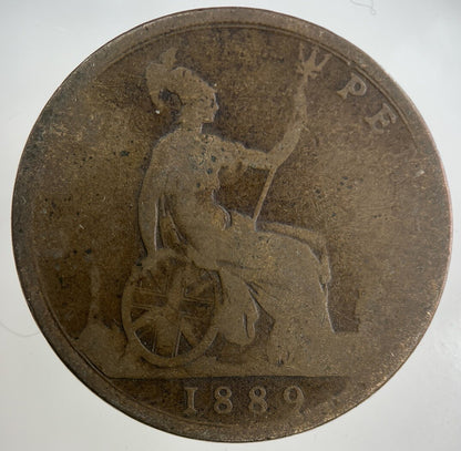 1889 Victoria One Penny Coin | Collectable Grade