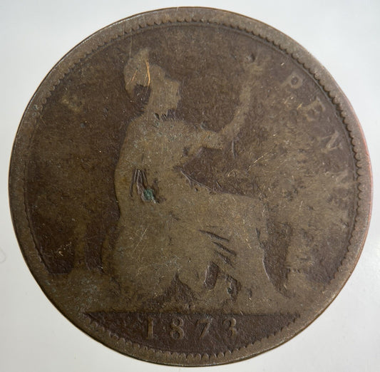 1873 Victoria One Penny Coin | Collectable Grade