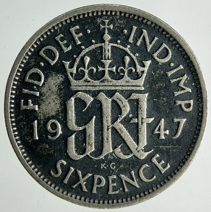 1947 George VI Sixpence Coin | Fine Collectable Grade