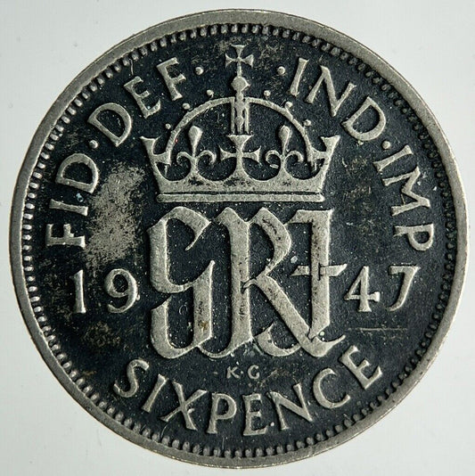 1947 George VI Sixpence Coin | Fine Collectable Grade