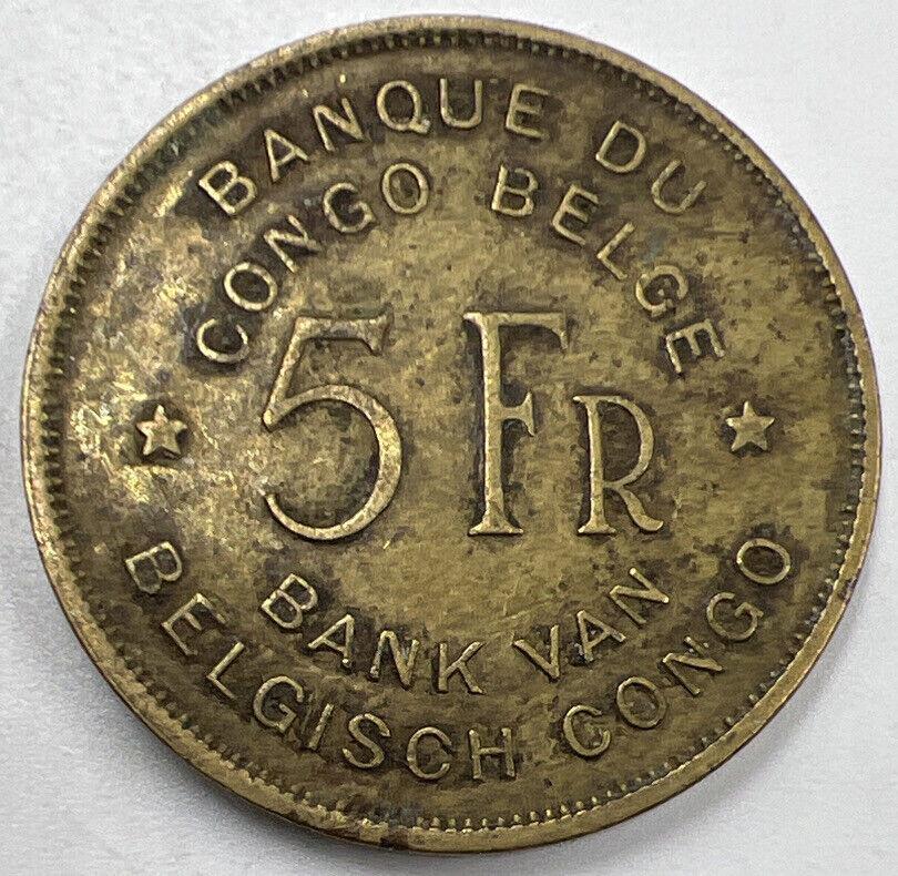 1947 5 Franc | Belgian Congo Coin | Collectable Grade | a868