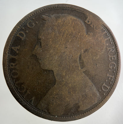 1889 Victoria One Penny Coin | Collectable Grade