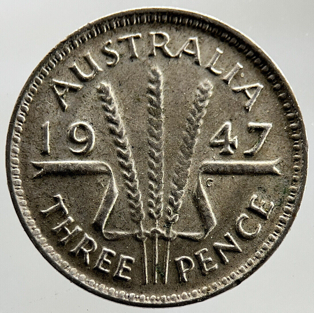1947 Australia Threepence Silver Coin | Very High Grade | a1627