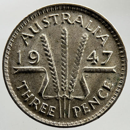 1947 Australia Threepence Silver Coin | Very High Grade | a1627