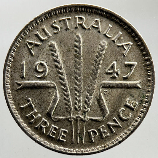 1947 Australia Threepence Silver Coin | Very High Grade | a1627