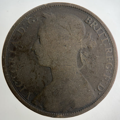 1887 Victoria One Penny Coin | Collectable Grade