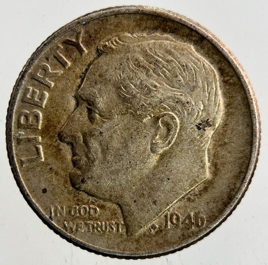 1946 US USA Roosevelt Dime Silver Coin | Fine Collectable Grade