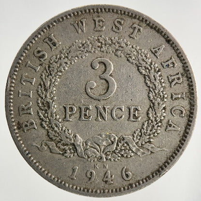 1946 West Africa Threepence 3 Pence Coin | Fine Collectable Grade