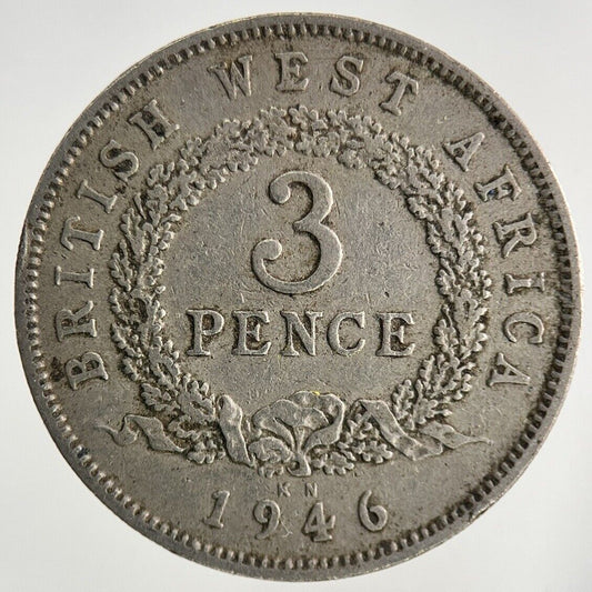 1946 West Africa Threepence 3 Pence Coin | Fine Collectable Grade