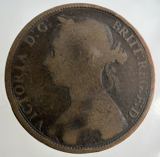 1890 Victoria One Penny Coin | Collectable Grade