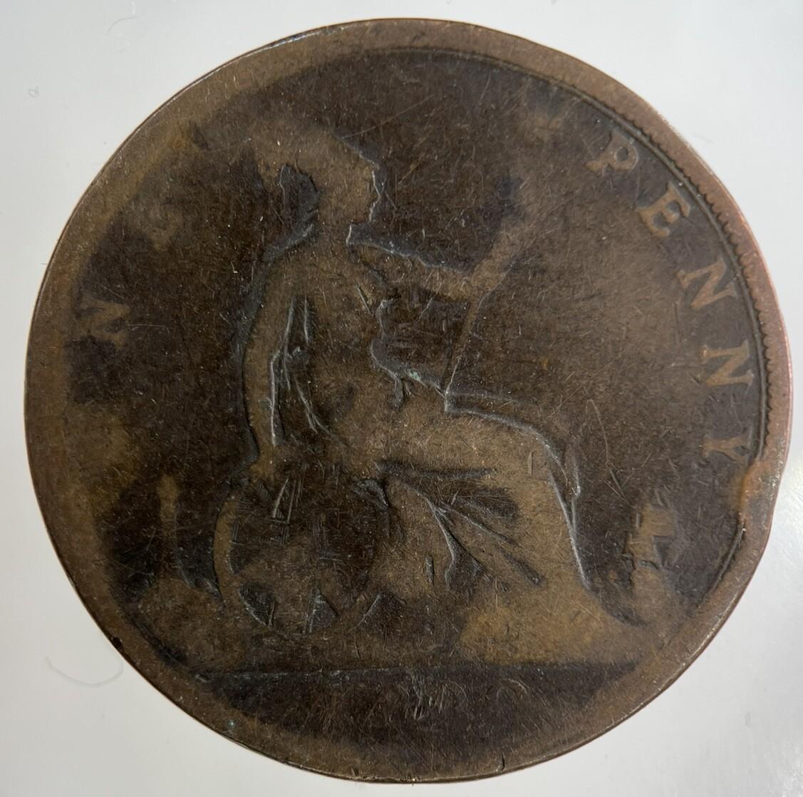 1890 Victoria One Penny Coin | Collectable Grade