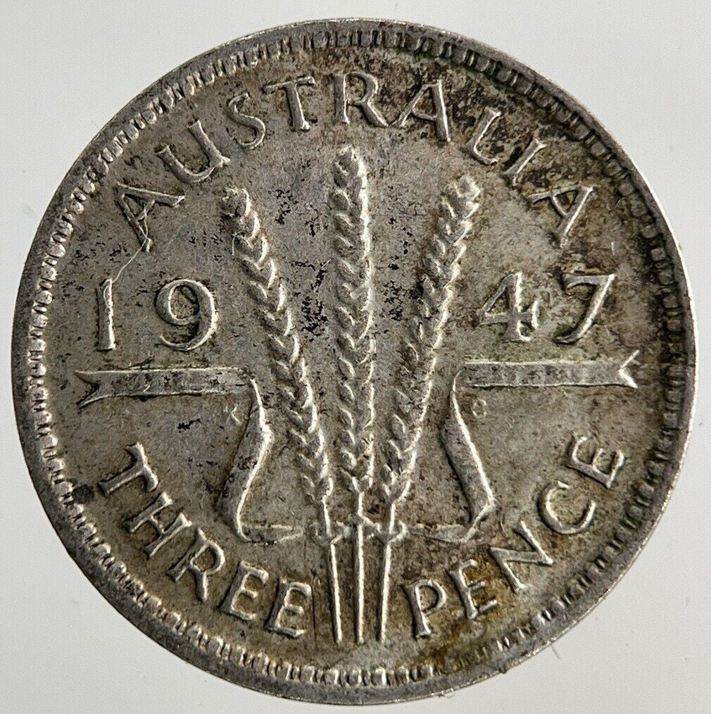 1947 Australia Threepence Silver Coin | Fine Collectable Grade