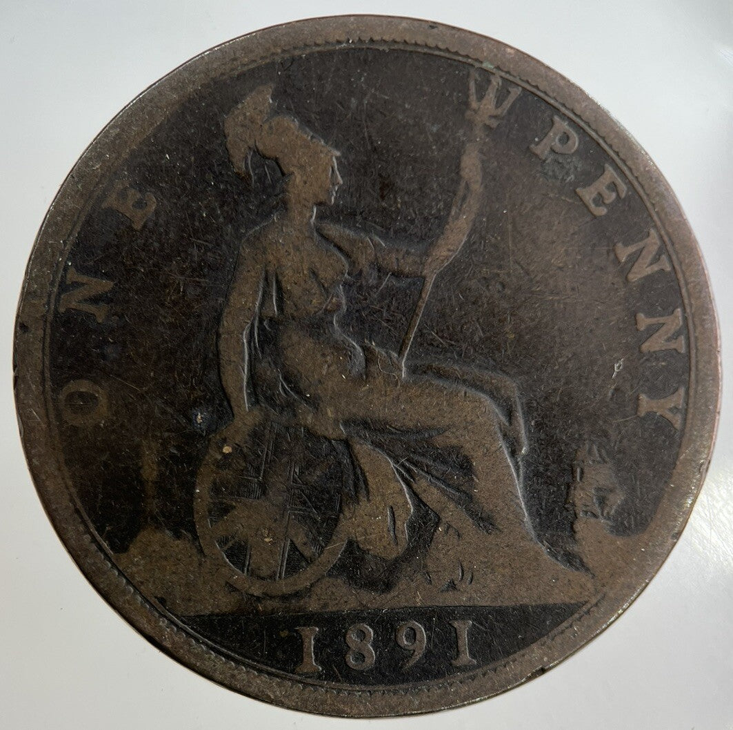 1891 Victoria One Penny Coin | Collectable Grade