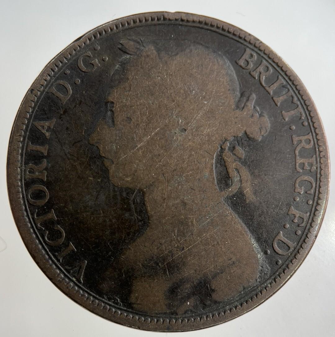 1891 Victoria One Penny Coin | Collectable Grade