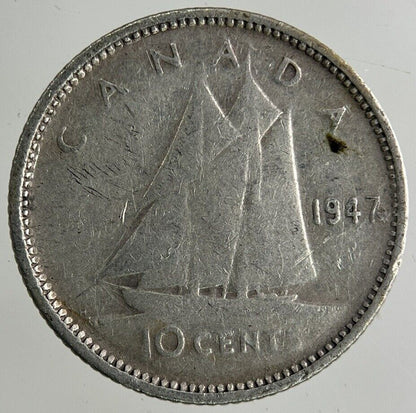 1947 Canada 10 Cents Silver Coin | Collectable Grade