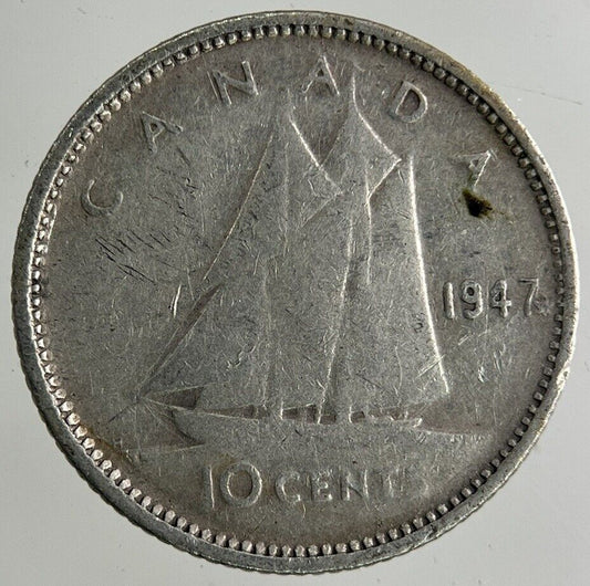 1947 Canada 10 Cents Silver Coin | Collectable Grade