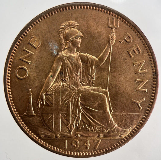 1947 George VI Penny Coin | Very High Grade