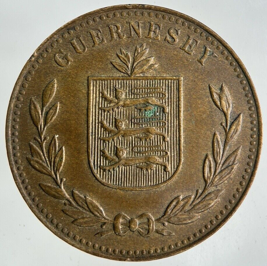 1947 Guernsey 8 Doubles Coin | Fine Collectable Grade