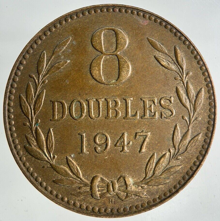 1947 Guernsey 8 Doubles Coin | Fine Collectable Grade
