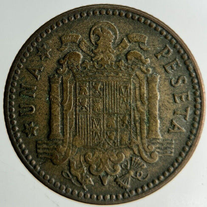 1947 Spain 1 Una Peseta Coin | Fine Collectable Grade