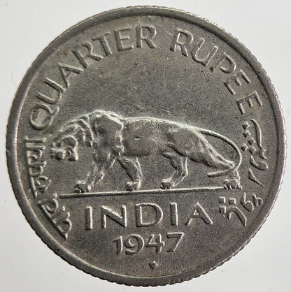 1947 Quarter 1/4 Rupee India Coin | Fine Collectable Grade | a4847