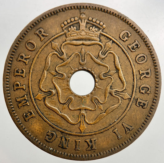 1947 Rhodesia Africa One Penny Coin | Fine Collectable Grade | a1644