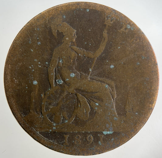 1891 Victoria One Penny Coin | Collectable Grade