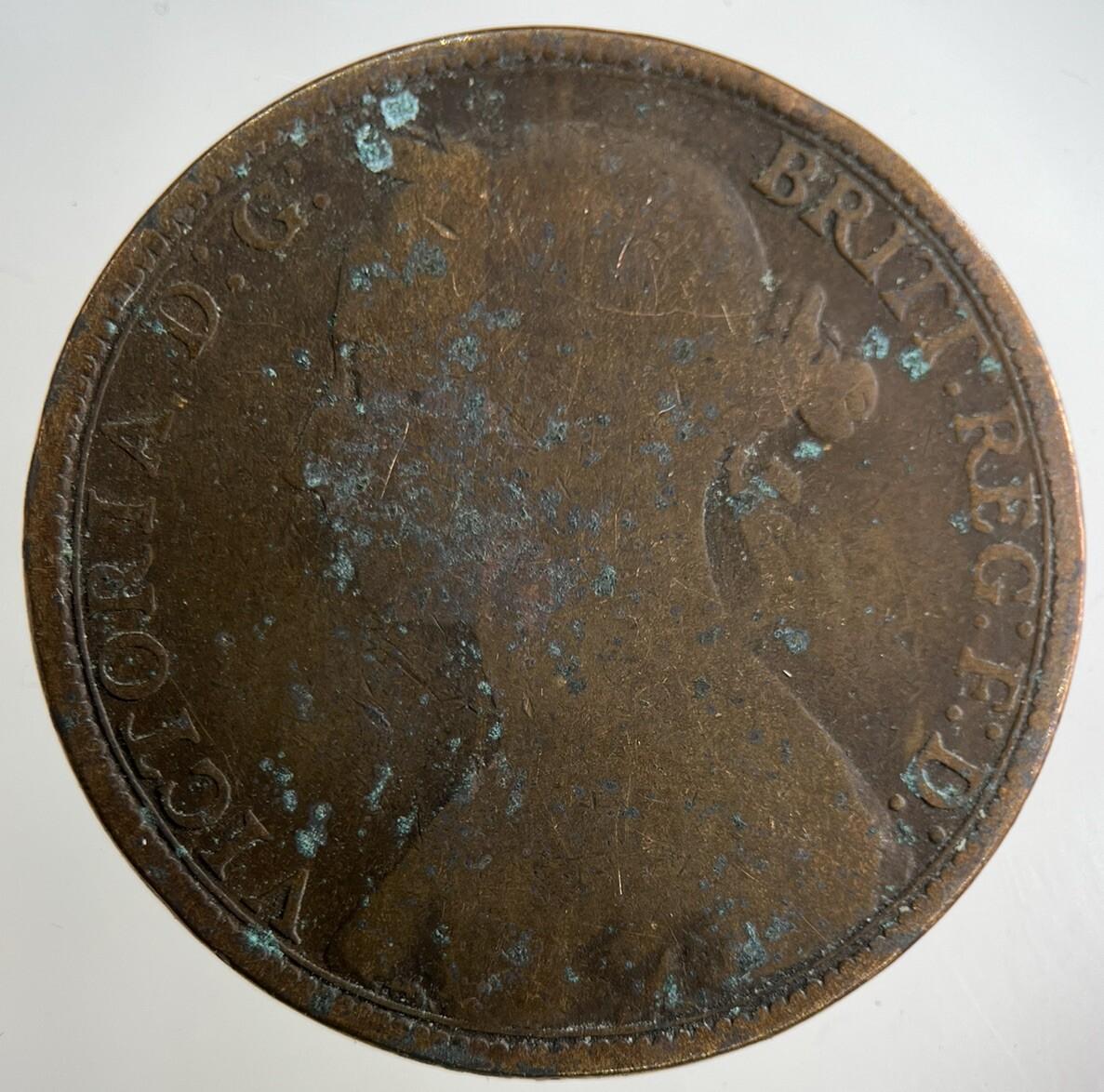 1891 Victoria One Penny Coin | Collectable Grade