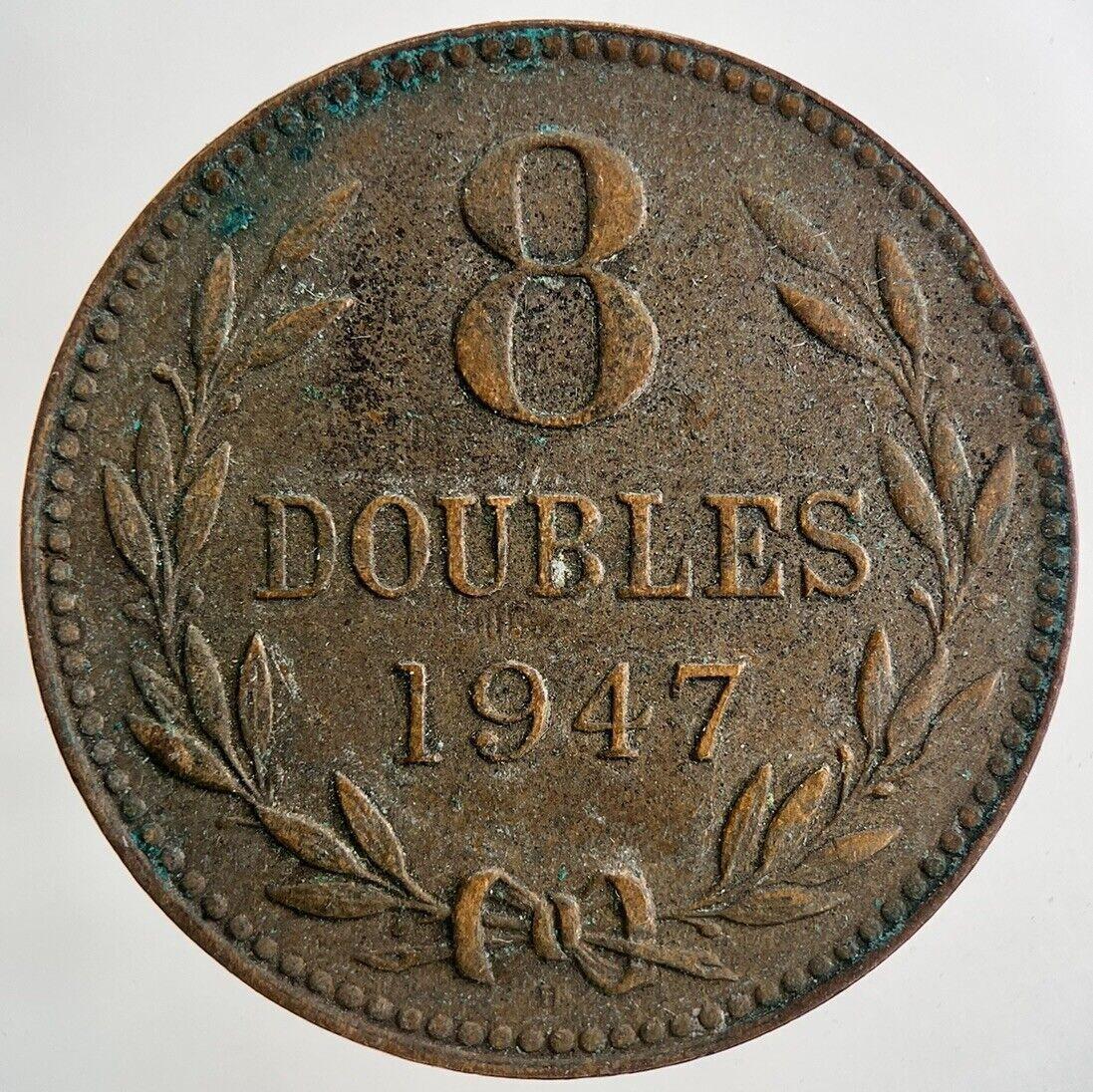 1947 Guernsey 8 Doubles Coin | Fine Collectable Grade