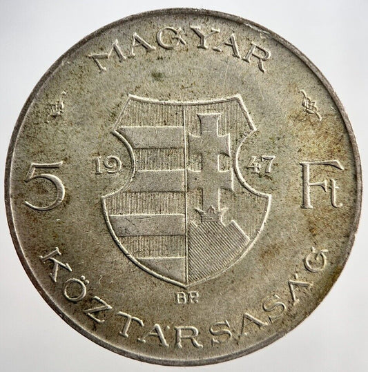 1947 Hungary 5 Forint Silver Coin | Very High Grade | a2315