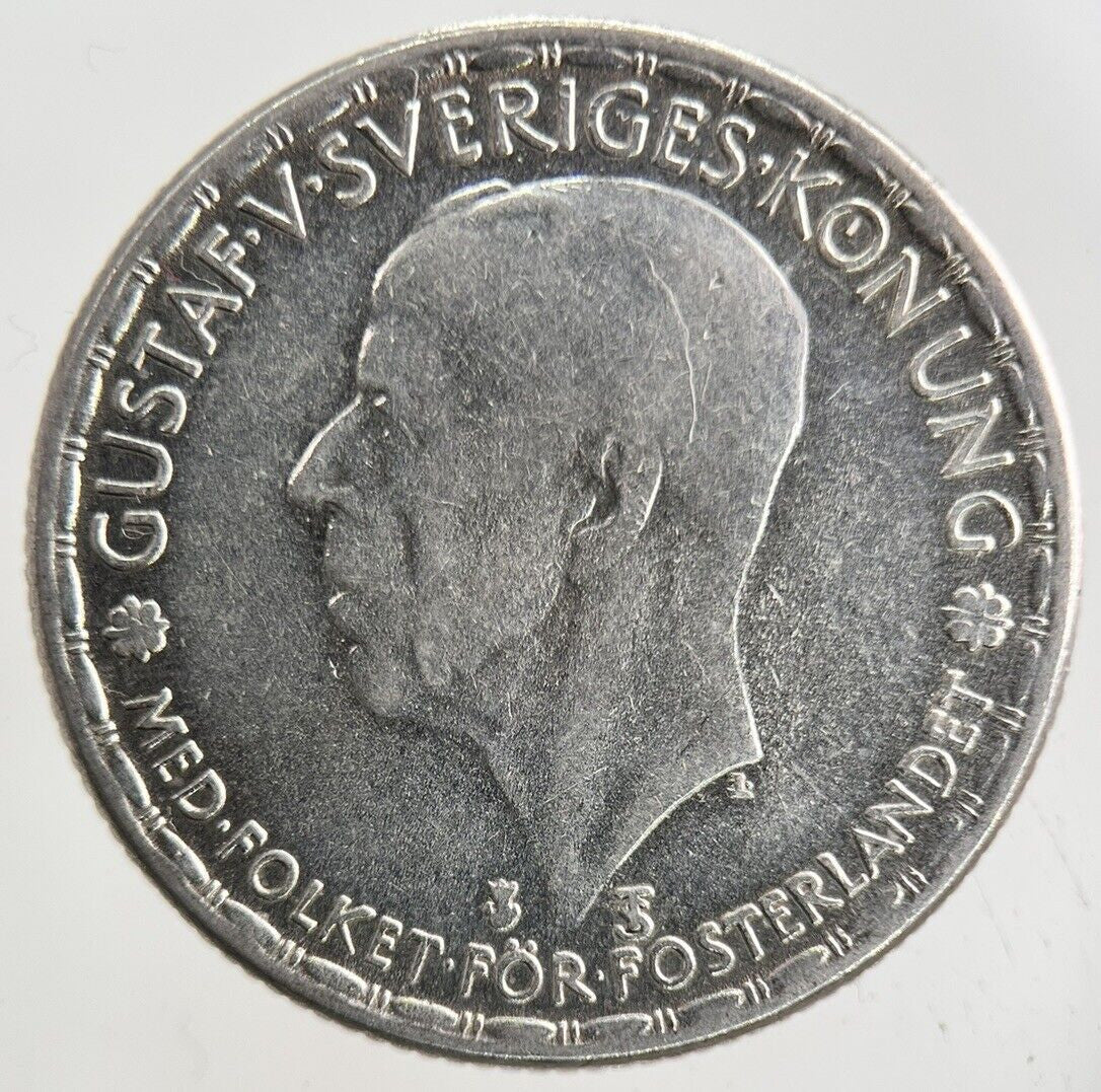 1947 Sweden 1 Krona Silver Coin | Fine Collectable Grade