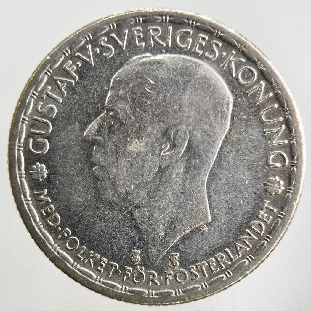 1947 Sweden 1 Krona Silver Coin | Fine Collectable Grade